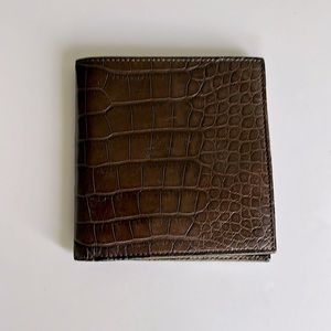 Authentic RALPH LAUREN Purple Label Alligator Wallet.